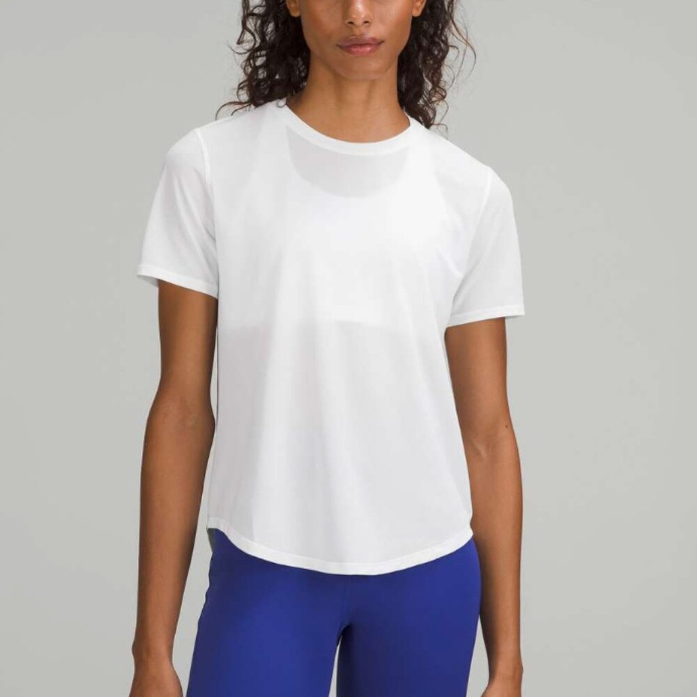 lululemon High-Neck Running and Training T-Shirt White Size 10